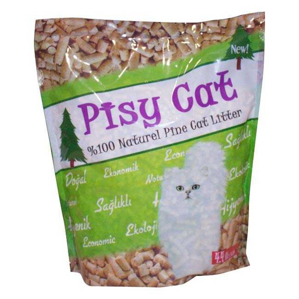 PisyCat Doğal Çam Ağacı Kedi Kumu 2 Kg Petza