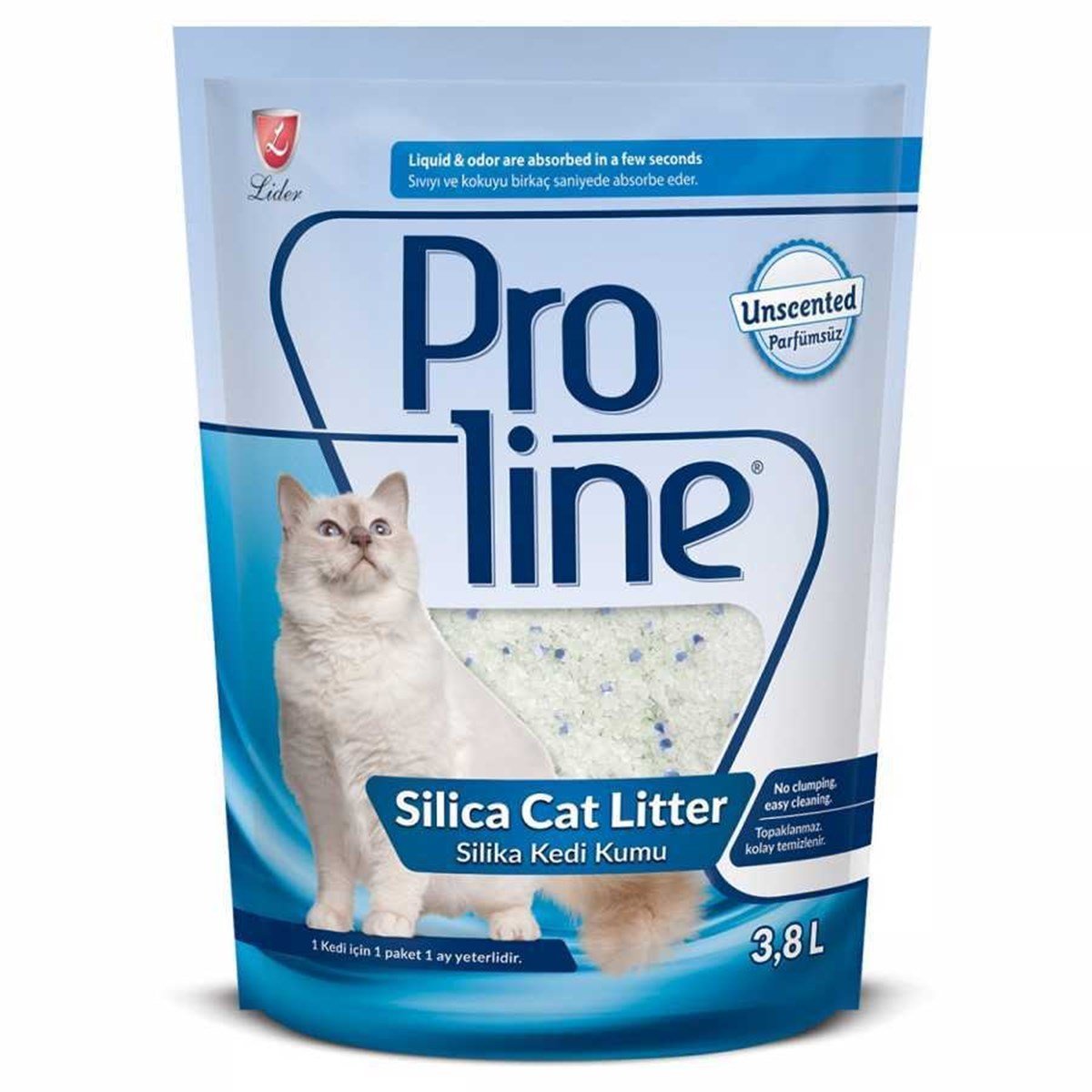 8 Adet Pro Line Kristal Kedi Kumu 3.8 Lt Petza