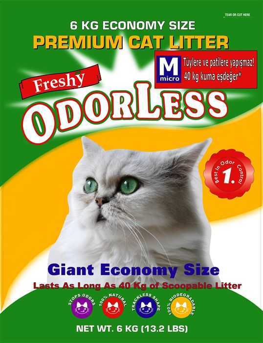 Odorless Micro Kristal Kedi Kumu 6 Kg Petza