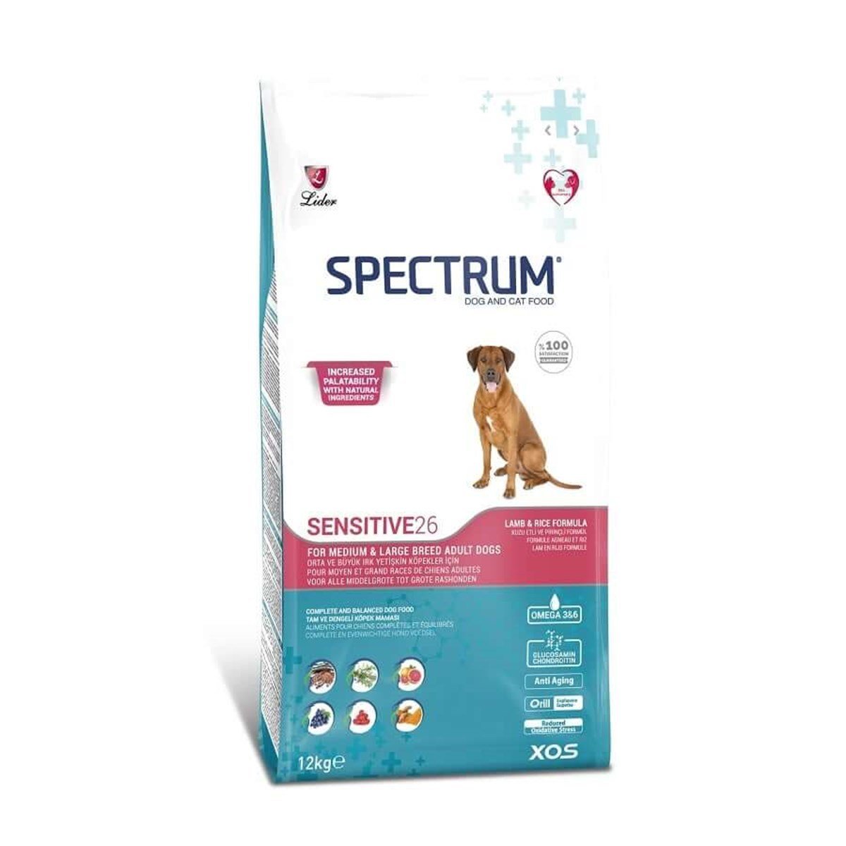 Spectrum Sensitive 26 Kuzulu Hassas Yetişkin Köpek Maması 12 kg Petza