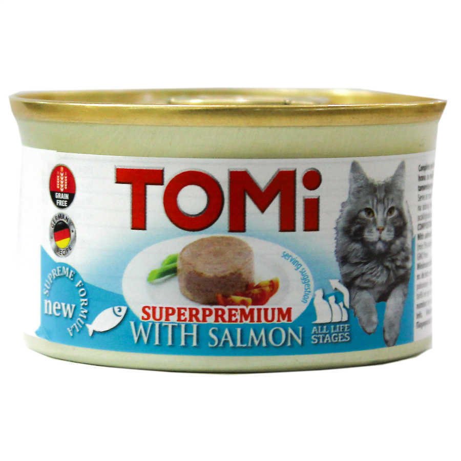 Tomi Tahılsız Somonlu Kedi Konservesi 85 gr Petza