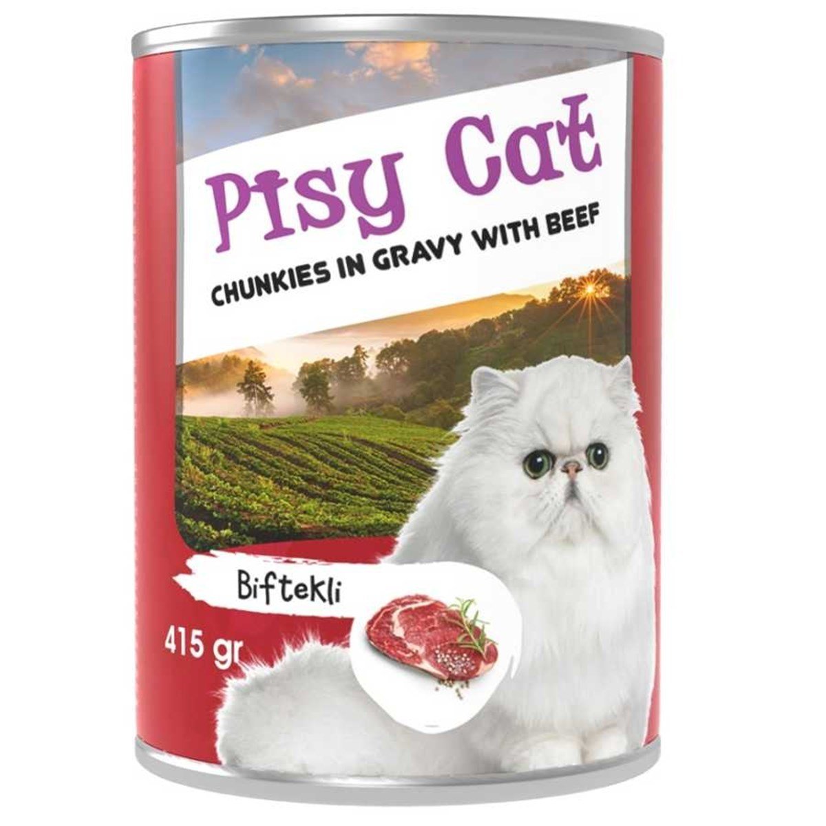Pisy Cat Biftekli Kedi Konservesi 415 Gr Petza