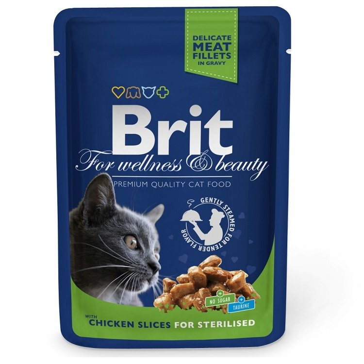 Brit Premium Pouches Sterilized Kısırlaştırılmış Kedi Konservesi 100Gr