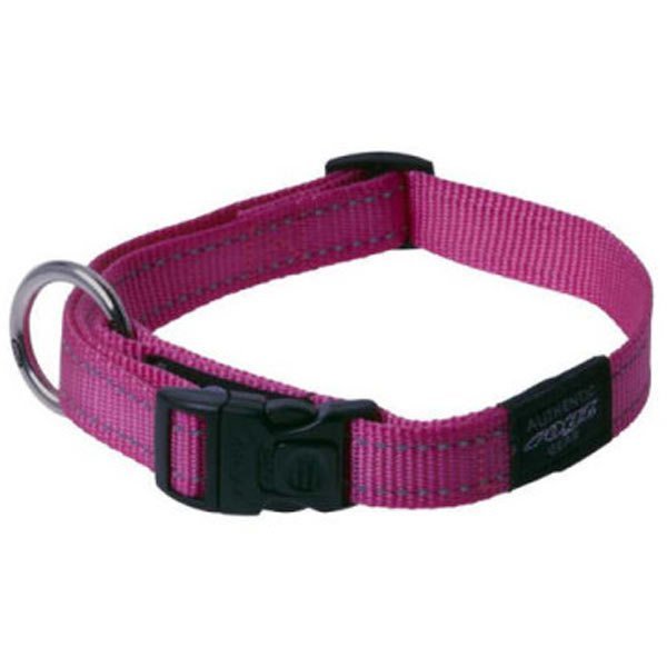 Rogz Kopek Boyun Tasmasi Pembe Reflektorlu 16 Mm Medium Petza