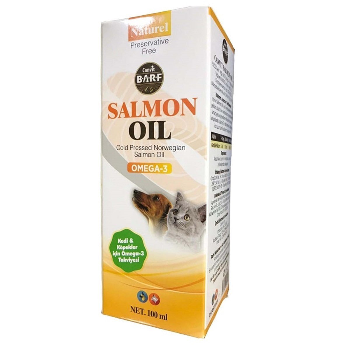 Canvit Barf Salmon Oil Kedi ve Köpek Balık Yağı 100 ML Petza