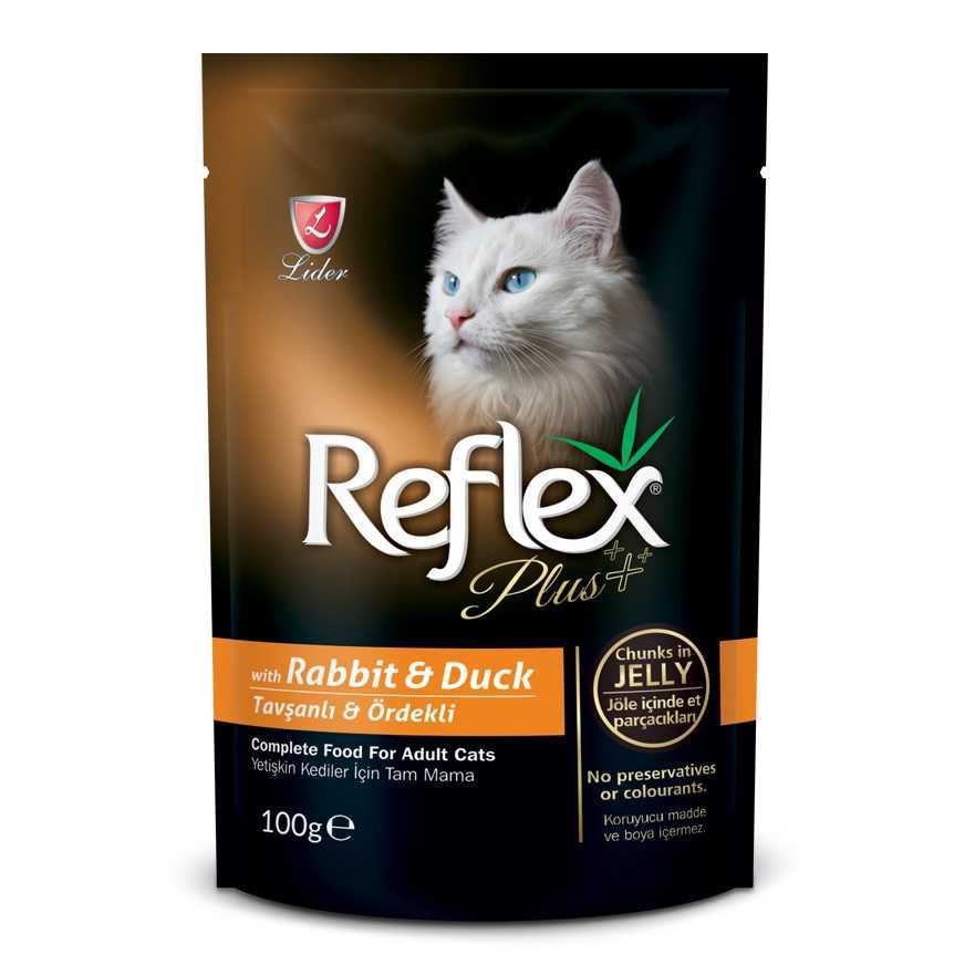 Reflex Plus Tavşan ve Ördekli Pouch Kedi Konservesi 100 Gr Petza