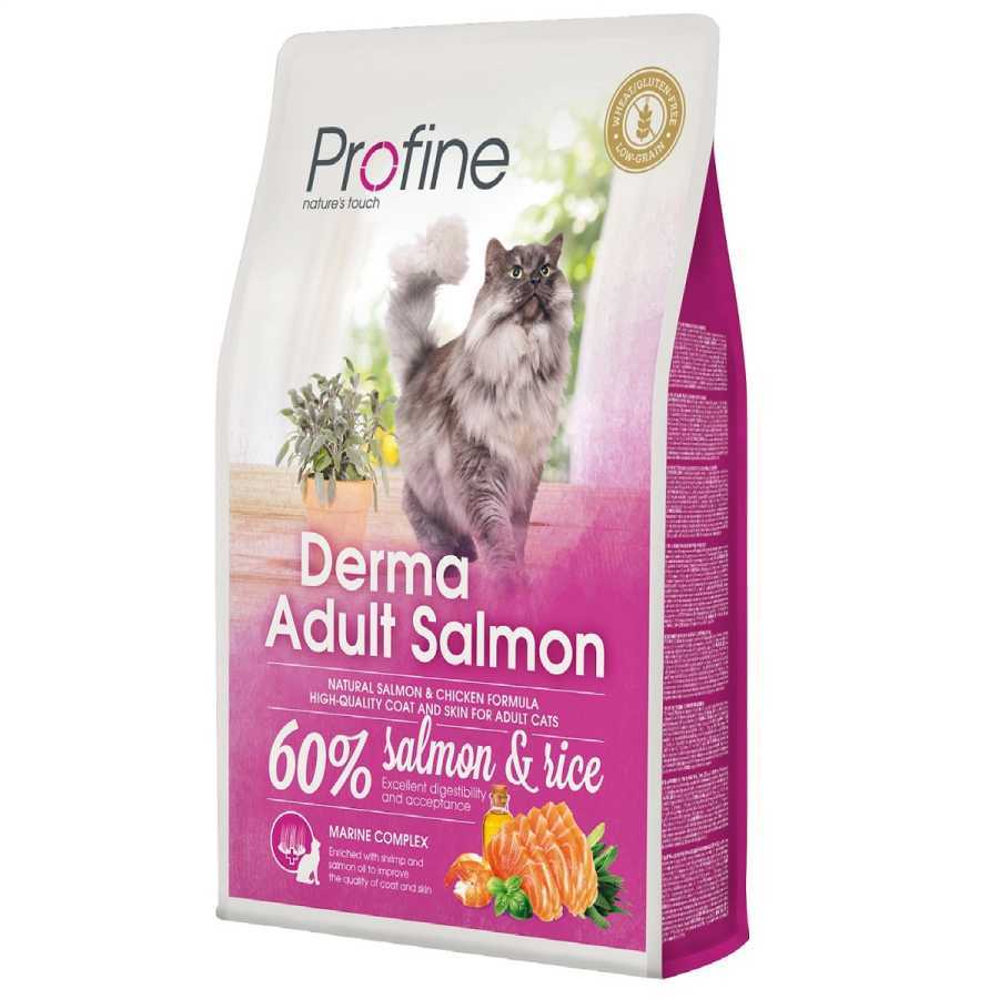 Profine Derma Doğal Somonlu Yetişkin Kedi Maması 10 kg Petza