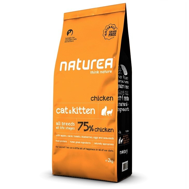 naturea tahilsiz tavuklu kedi mamasi 2 kg petza