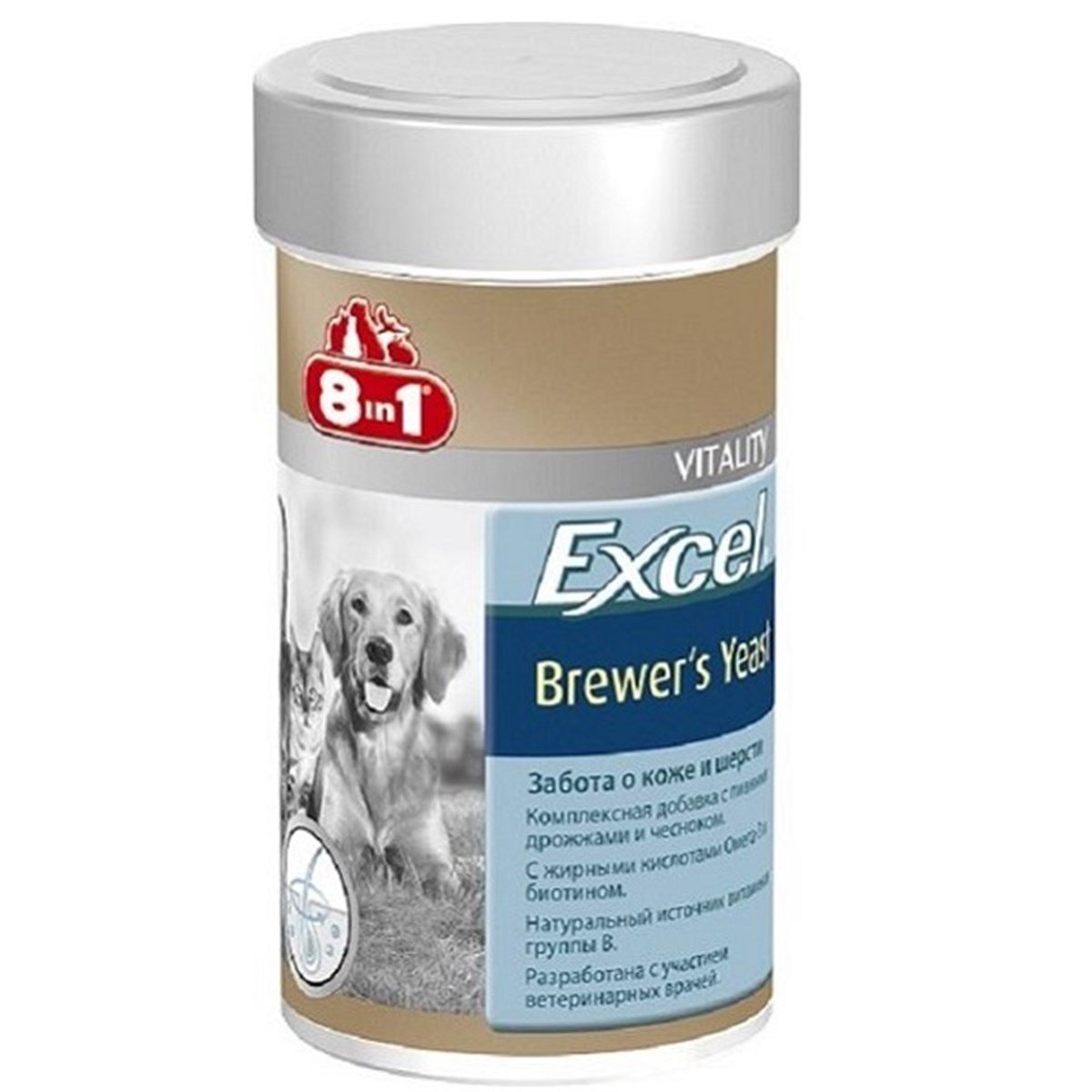 8in1 Excel Brewers Yeast Kedi Ve Köpek Vitamini 140 Tb Petza
