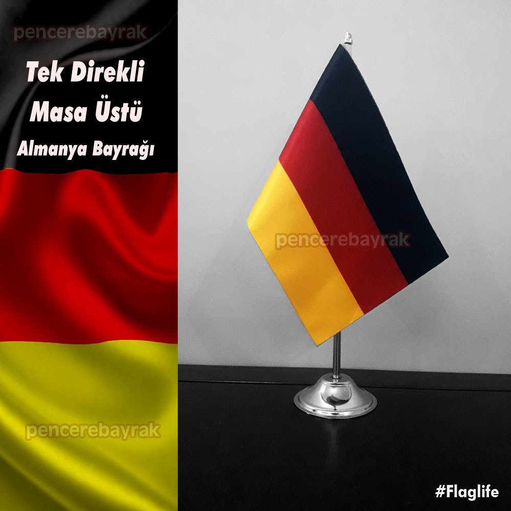 Almanya Masa Bayrağı Tek Direkli Krom Kaplama Fiyatı 43,20 TL